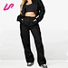 high waisted black cargo pants